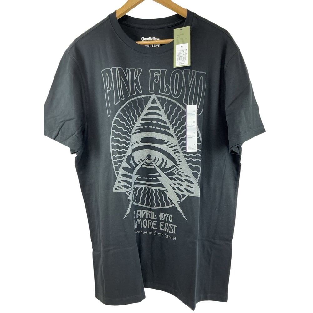 NWT Pink Floyd 1970 Fillmore‎ East T Shirt XL Black Goodfellow Graphic Band Tee